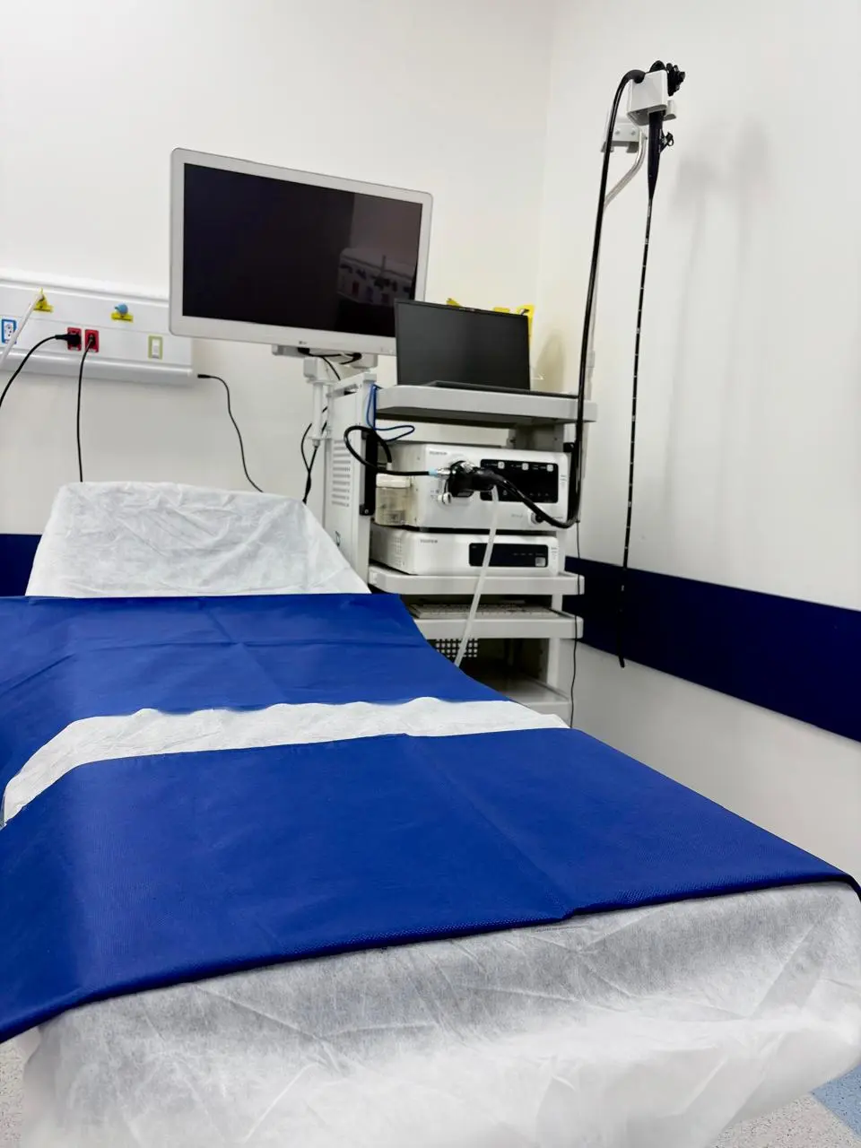 Ambiente da clínica preparado para a realização dos exames